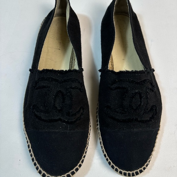 Chanel Black Espadrille Flats - Picture 3 of 5